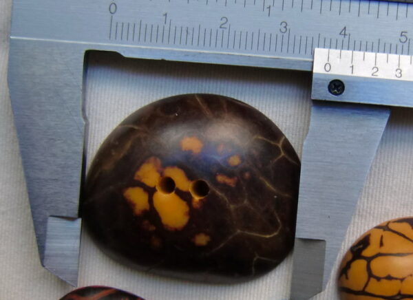 Bouton corozo. Cabochon zébré. Ivoire végétal. Modèle exclusif – Image 6