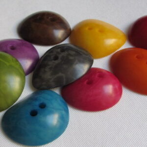 Bouton corozo. Cabochon lisse. Ivoire végétal