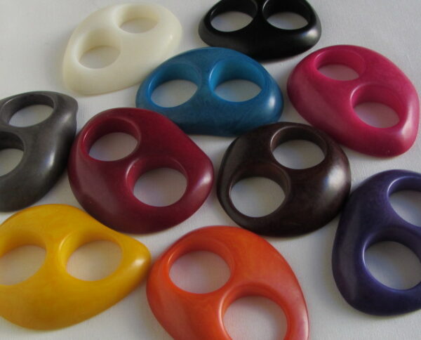 ivoire végétal tagua slice deux trous