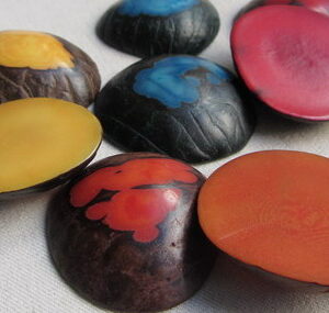 Cabochon en Tagua. Ivoire végétal