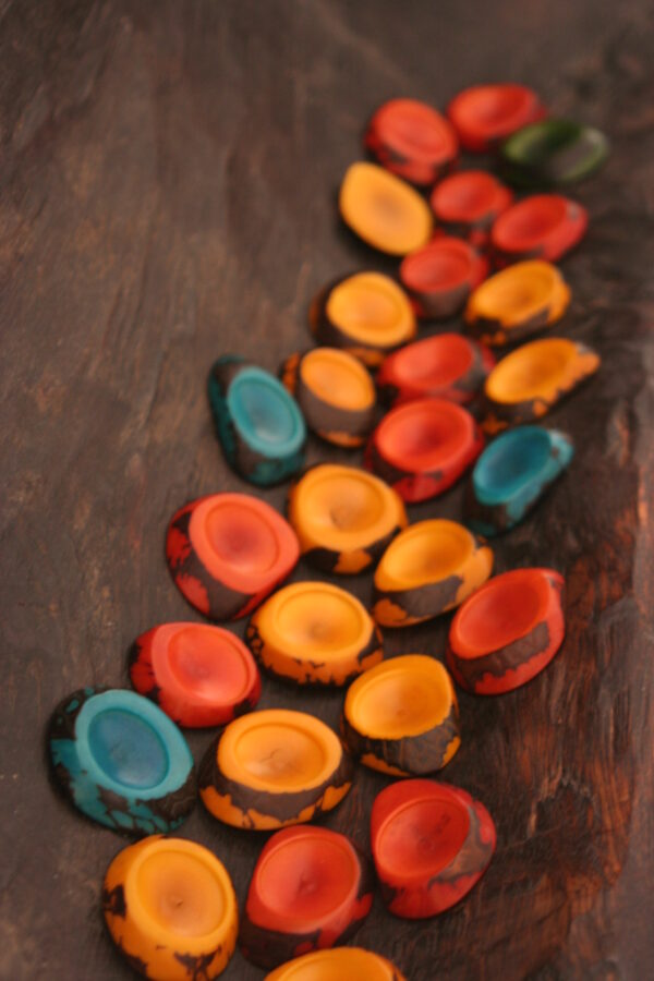 Perle de Tagua en forme d'une pièce plate. Ivoire végétal – Image 4