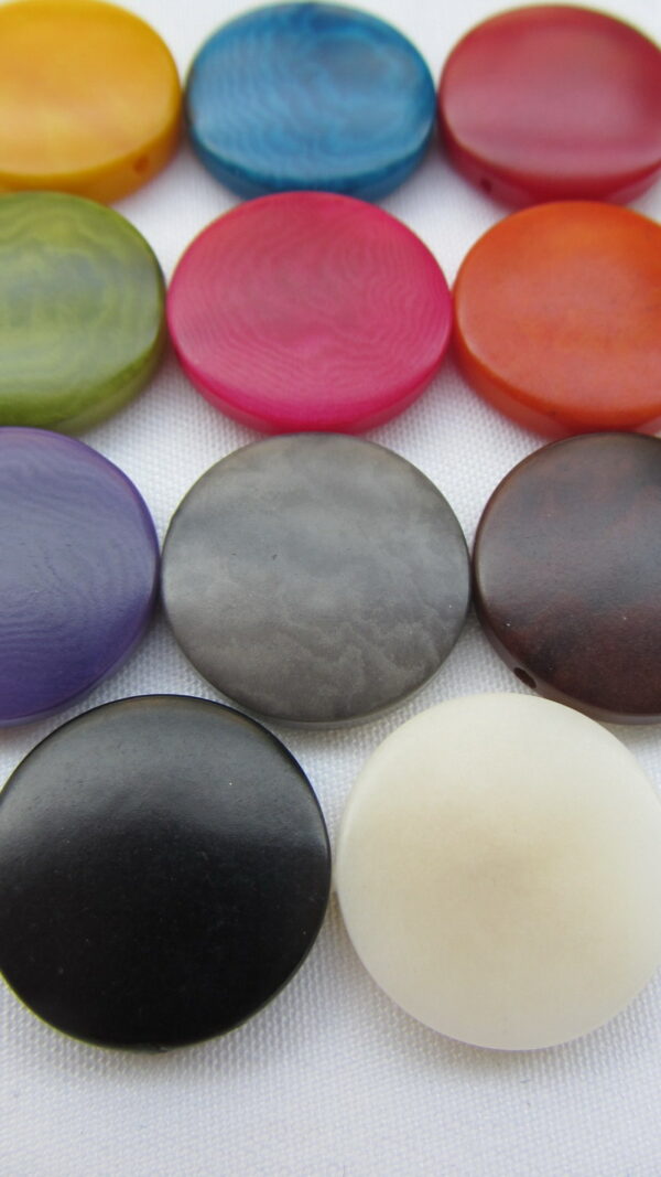 Pastille de Tagua de 20 millimètres. Ivoire végétal – Image 4