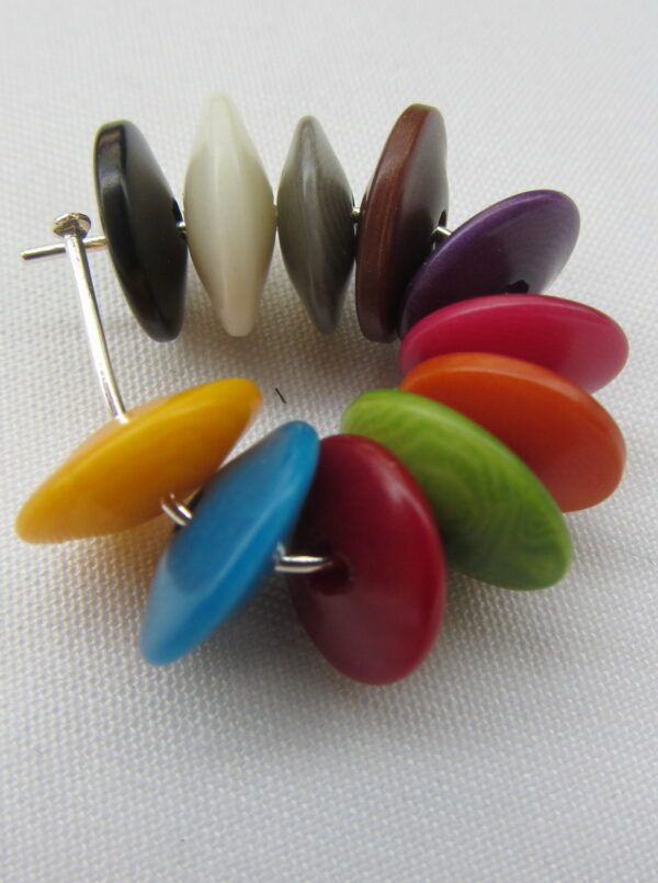 Pastille de Tagua en forme de soucoupe de 13 millimètres. Ivoire végétal – Image 4