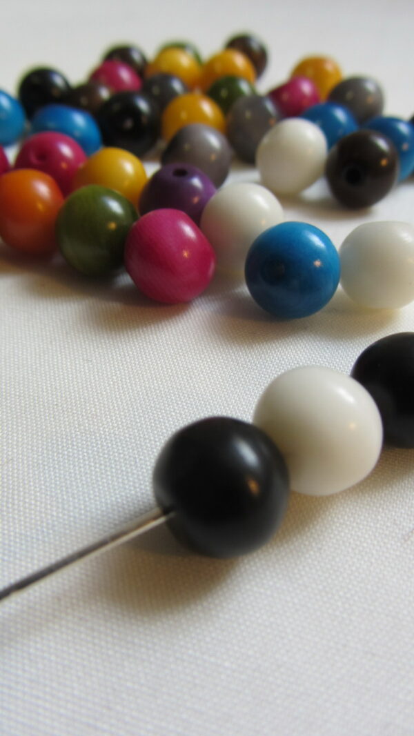 Sphère en ivoire végétal, tagua, de  9 mm – Image 2